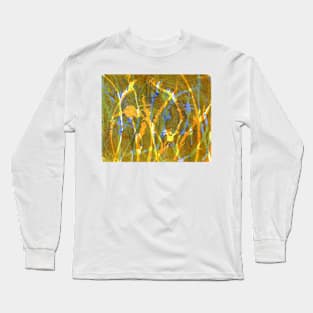 Native Grasslands 3C Restoring Biodiversity 3 of 3 Acrylic Monoprint Long Sleeve T-Shirt
